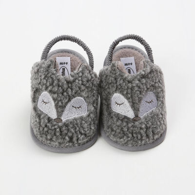 

2019 Toddler First Walkers Cartoon Baby Girl Shoes Baby Shoes Winter Indoor Slippers Plus Velvet Prewalker