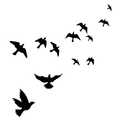 

Waterproof Flying Birds Picture Wall Poster Background Wall Sticker
