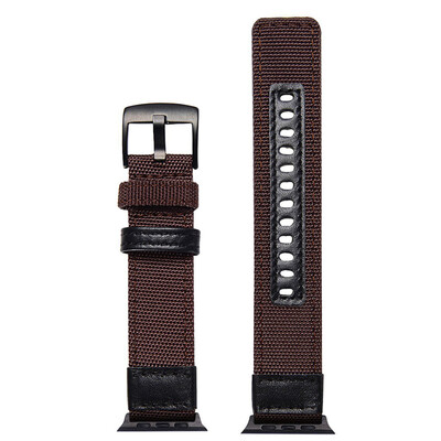 

〖Follure〗Luxury Canvas Leather Watch Band Wrist Strap For Apple Watch Series 4 40MM