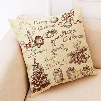 

〖Follure〗Christmas Home Decor Cushion Cover Graffi Style Throw Pillowcase Pillow Covers