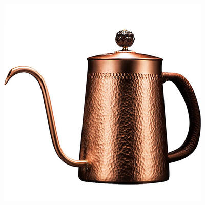 

Anti-scalding Handle Retro Copper Teapot Drip Coffee Pot Long Spout Kettle
