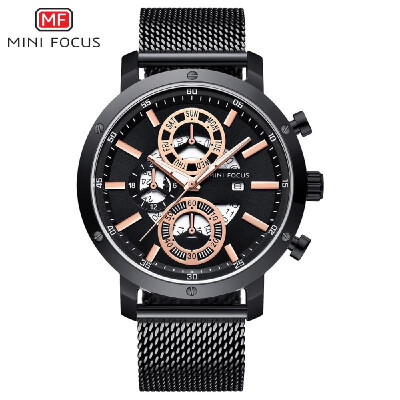 

MINI FOCUS MF0190G Man Quartz Watch Waterproof Outdoor Noctilucent Multi Dials Stainless Steel Band Male Wristwatch