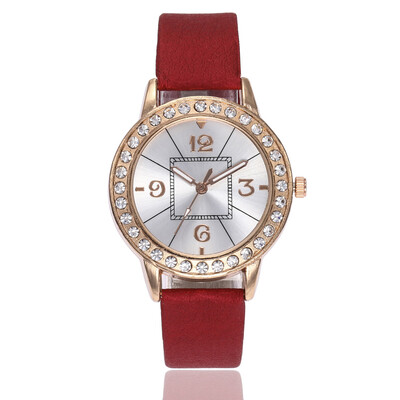 

Womens belt watch multi-color diamond digital quartz watch