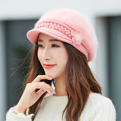 

Tailored Women Winter Warm Floral Cap Beret Baggy Knit Crochet Beanie Hat Ski Cap