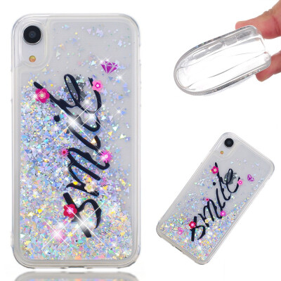 

Glitter Liquid Case for Iphone XR Fashion Pattern Bling Rugged Shockproof Soft TPU Cover