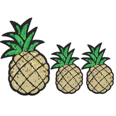 

Greensen 3Pcs Pineapple Embroidered Fabric Patches Sew Iron On Bag Clothes Applique Craft DIY Decoration