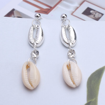 

EK649 Big Shell Drop Earrings For Women Creative Starfish Conch Cowrie Hanging Brincos Statement Earrings Boho Beach Jewelry