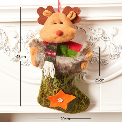 

Toponeto Christmas Stocking Mini Sock Santa Claus Candy Gift Bag Xmas Tree Hanging Decor