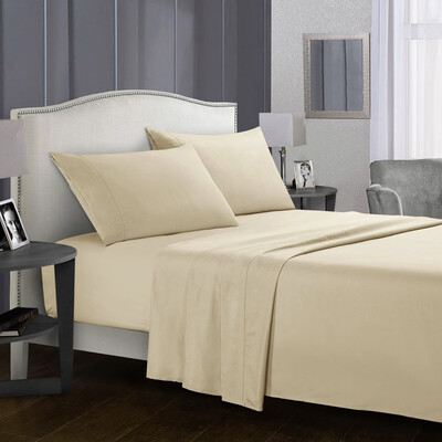 

Gobestart Bed Sheet Set Super Soft Microfiber Luxury Sheets 16 Inch Deep Pocket Wrinkle An