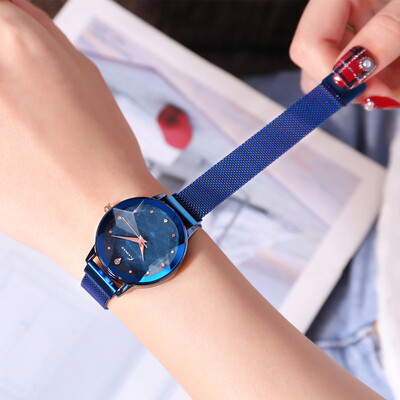 

Kimios new fashion waterproof net red magnet lazy ladies watch shaking sound bracelet ladies watch