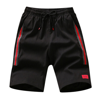 

Tailored Men Summer Printed Solid Beach Casual Elastic Waist Classic Fit Shorts