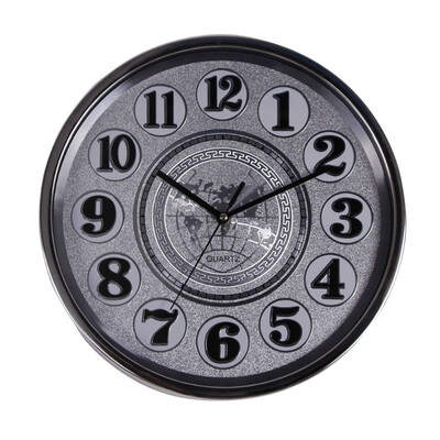 

SAC SMARTEN ARTS high-grade plating frame featured digital clock face silver electronic wall clock 8811
