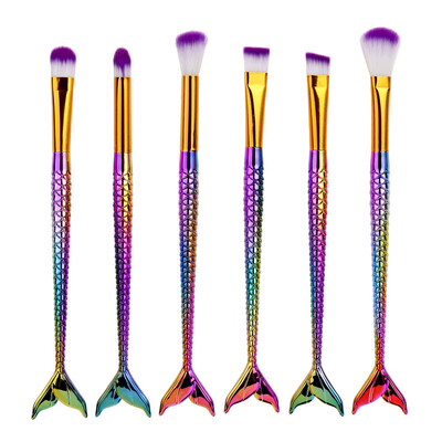 

Toponeto 6Pcs Pro Makeup Cosmetic Brushes Set Powder Foundation Eyeshadow Lip Brush