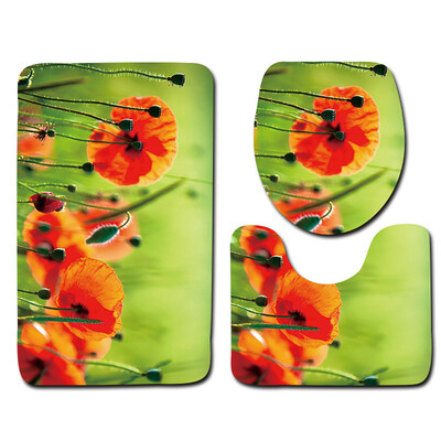 

〖Follure〗3pcs Non-Slip Bath Mat Bathroom Kitchen Carpet Doormats Decor