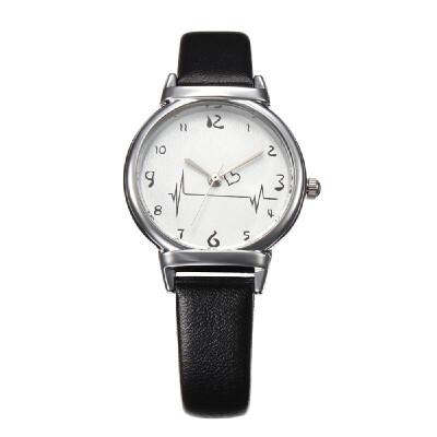 

Women Simple PU Leather Band Watch Student Fashion Alloy Case Quartz Wrist Watch