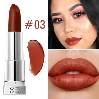 

Sexy 9 Colors Silky Matte Lipstick Makeup Waterproof Pigmented Lip Stick Long-lasting Lips Make Up Cosmetics