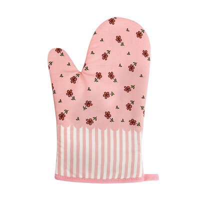 

Gobestart Kitchen Cooking Cotton Microwave Oven Gloves Mitts Pot Pad Heat Protected Beige
