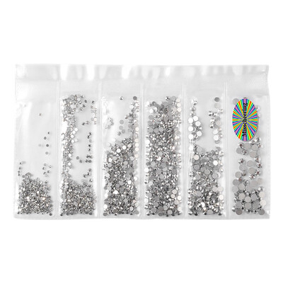 

Gobestart Nail Art Rhinestones Glitter Diamond Crystal Gems 3D Tips DIY Decoration