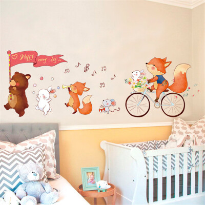 

〖Follure〗DIY Cartoon Animal Removable Wall Decal Family Home Sticker Mural Art Home Decor