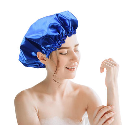 

Ladies Solid Color Hair Care Caps Satin Night Sleep Cap Women Shower Hat