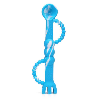 

3 in 1 Silicone Spoon Feeding Fork Baby Teether Safety Tableware Utensils