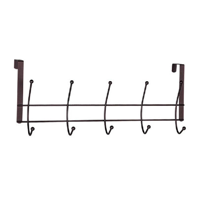 

Over the Door Hook Hanger Heavy-Duty Metal 10 Hooks Oganizer Rack to Hang Hats Scarves Purses Leashes Coats Hoodies Towels