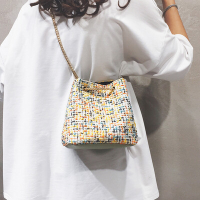 

Net red packet wild hair wool bucket bag handbag 2019 new fashion shoulder bag high-quality Messenger bag
