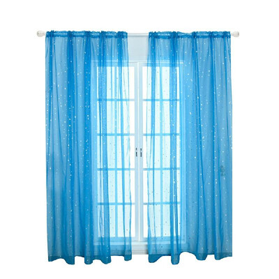 

Sheer Curtains Little Star Print Window Screen Curtains for Living Room Dining Room office Hotel 1 Panel 40"x106