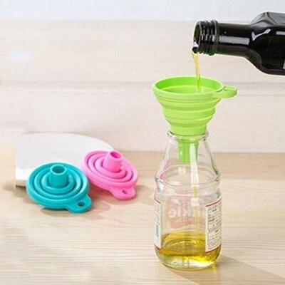 

3Pcs Silicone Folding Funnel Collapsible Home Kitchen Liquid Oil Dispensing Tool