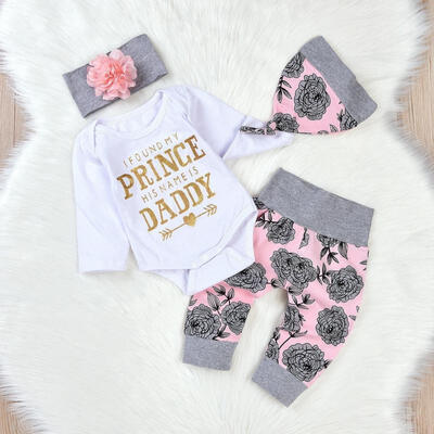 

0-18M Princess Floral Newborn Baby Girls Tops Romper Long Pants Outfits Clothes