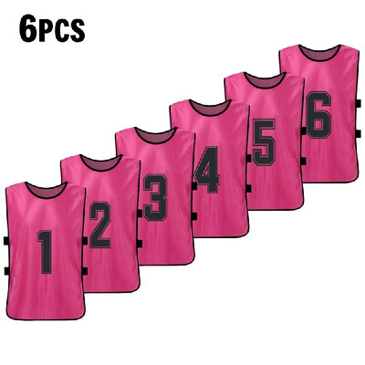

6 PCS Kids Basketball Pinnies Quick Drying Basketball Jerseys Youth Sports Scrimmage Soccer Team Training Bibs Practice Sports Ve