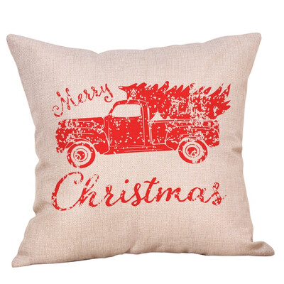 

Siaonvr Merry Christmas Pillow Cases Cotton Linen Sofa Cushion Cover Home Decor