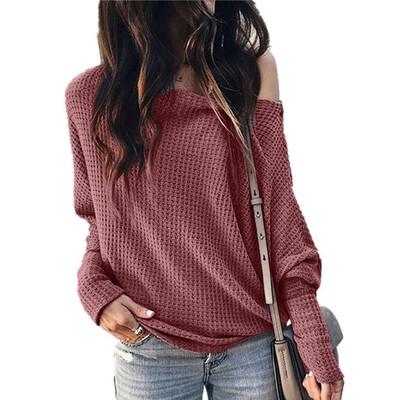 

Fashion Women Off Shoulder Casual Loose Sweater Baggy Jumper Pullover Tops Shirt
