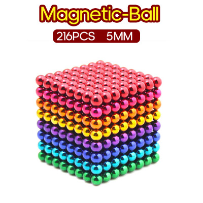 

216PCS Magnetic-Ball 5mm Building Toy Simple Design Office Adults Stress Relief Toys