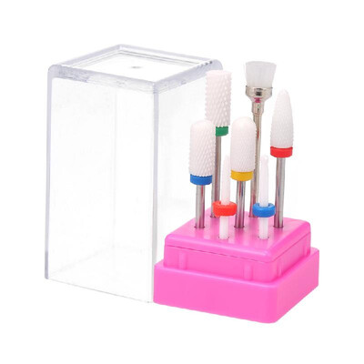 

7pcs Ceramic Nail Drill Bits Set Pedicure & Manicure Drill Bits Kit Replacement Drill Bits for Electric Nail Drill Machine Acrylic