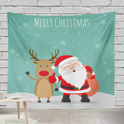 

Tailored Christmas Print Tapestry Hippie Wall Hanging Bohemian Bedspread Throw Dorm Decor
