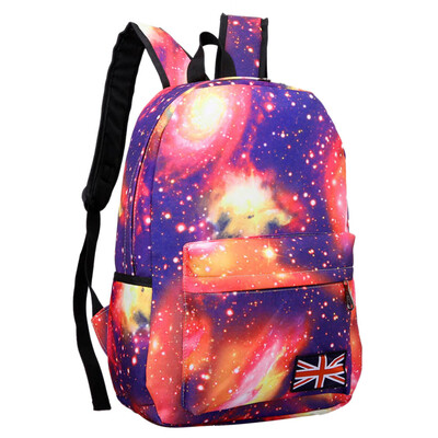 

Tailored Galaxy Pattern Unisex Travel Backpack Canvas Leisure Bags School Bag BK