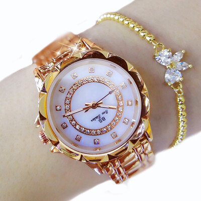 

Luxury Women Leisure Watches Crystal Rhinestone Diamond Watches For Stainless Steel Band
