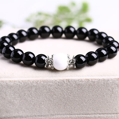 

Fashion black agate bracelet zodiac couple bracelets jewelry