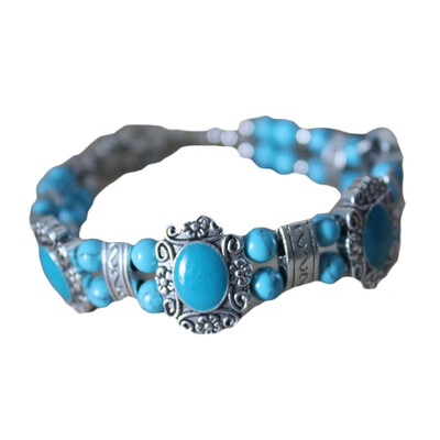 

Red Bracelet Tibet Accessories New Blue Turquoise Bracelet Bead Bracelets Turquoise Multicolor