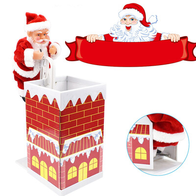 

YIWULABattery Operated Lovely Climbing Santa Claus Christmas Ornament Present Toys