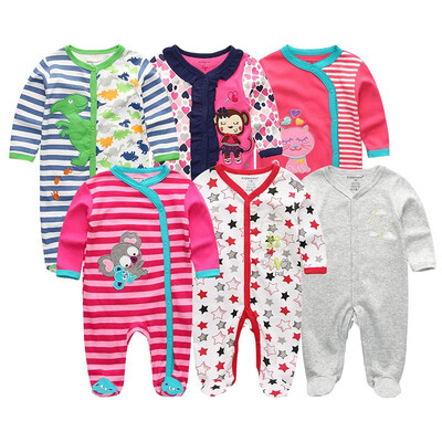 

6PCS Baby Girls Clothes Newborn Roupa de bebe 0-12M Rompers Baby Boys Clothes Babywear Bodysuits Outwear Clothing Sets