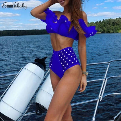 

Sexy Womens Padded Push-up Bikini Set High Waist Swimsuit Bathing Suit Swimwear