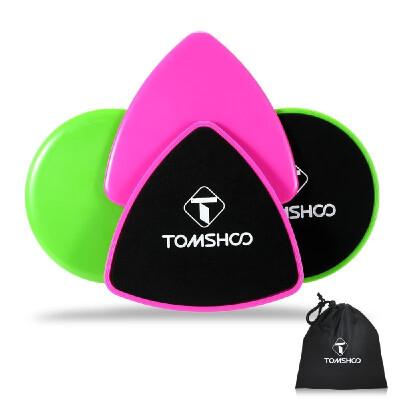 

TOMSHOO Pack of 4 Gliding Discs Set Dual Sided Fitness Exercise Sliders Core Training Workout Sliding Discs