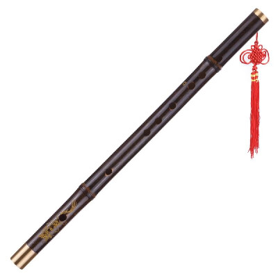 

Professional Black Bamboo Dizi Flute Traditional Handmade Chinese Musical Woodwind Instrument Key of G Study Level