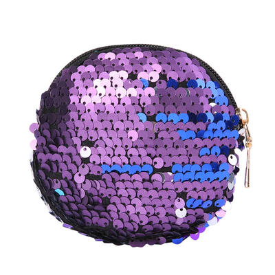 

Colorful Bling Sequin Coin Wallet Women Change Purse Girl Round Clutch Bags