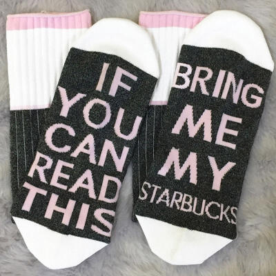 

Womens Cotton Socks If You Can Read This Bring Me My Starbucks Birthday Gift Hot