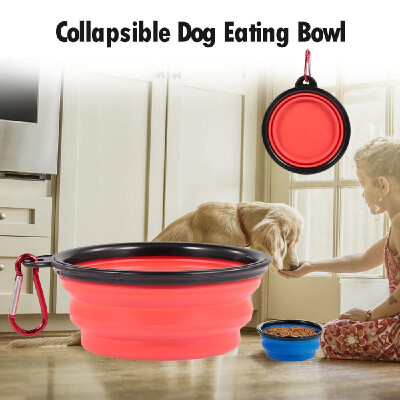 

Pet Eating Bowl Dog Feeder Collapsible Expandable Cup Durable Non-Toxic Healthy Dish Pet Supplies-Large Size