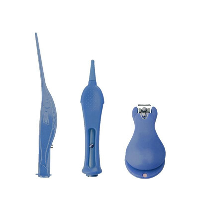 

3Pcsset LED Ear Wax Removal Stainless Steel Nose Ear Cleaner Tweezers Nail Clipper Set Baby Adults Cleaning Tools