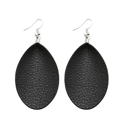 

Vintage Women Party Club Jewelry Boho Faux Leather Drop Pendant Hook Earrings